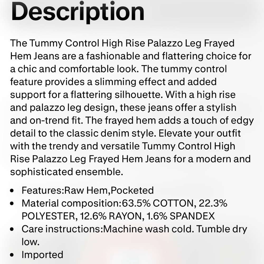 RISEN JEANS High Rise, Wide Leg, Frayed Hem Jeans - Picture 13 of 13